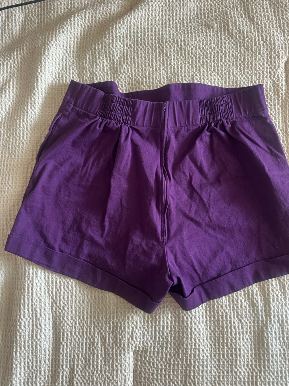 Laura Byrnes Pinup Girl High-Rise Purple Women's Tailored Shorts - Picture 6 of 7